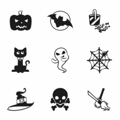 Vector halloween icon set