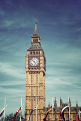 Clock Tower known as Big Ben, in London, UK