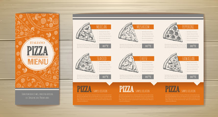 Pizza concept design. Corporate identity. Document template