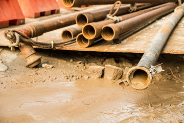 construction materials with pipe