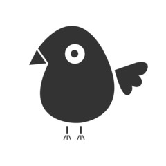 Baby bird silhouette logo vector