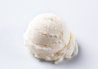 Scoop of white ice cream