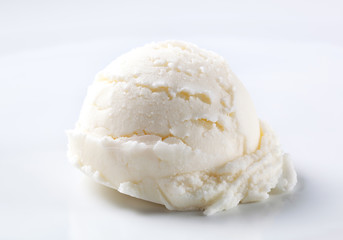 Scoop of white ice cream