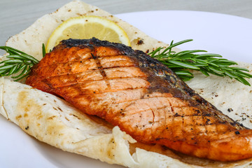 Grilled salmon