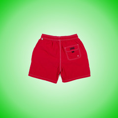 Male shorts against the gradient background