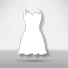 Woman dress sign icon. Elegant clothes symbol