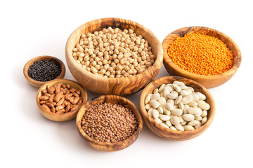 Kichererbsen, Bohnen und Linsen