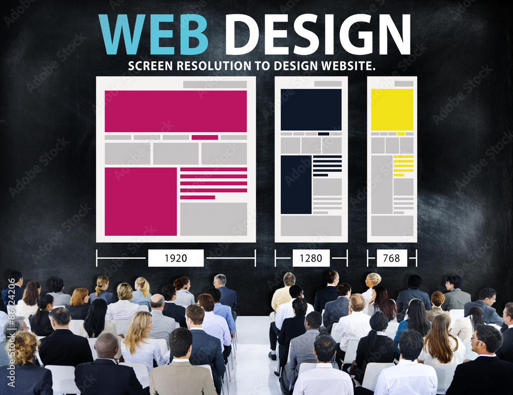 Poster web design network website ideas media information concept