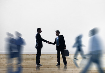 Fototapeta premium Business People Handshake Greeting Agreement Corporate Concept