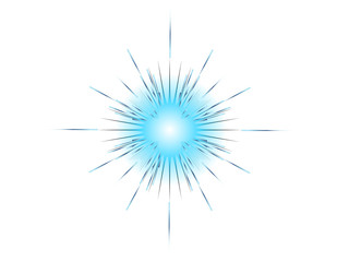 blue explosion on white background vector illustration