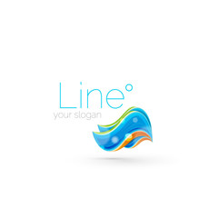 Abstract wave line logo