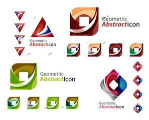Universal abstract geometric shapes - business emblems