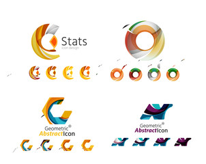 Universal abstract geometric shapes - business emblems