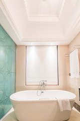 Fototapeta na wymiar Modern bathroom interior with bathtub