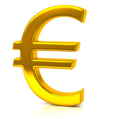 Obraz premium Golden Euro sign