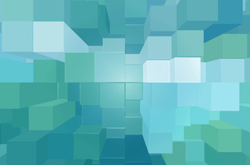 Blue and Green Block Background Wallpaper