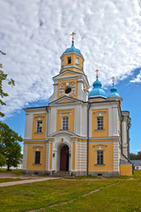 Fototapeta na wymiar Konevsky Monastery on the island Konevets, Ladoga Lake, Russia