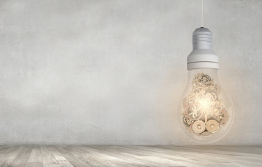 Light bulb with cogwheels