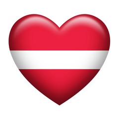 Latvia Insignia Heart Shape