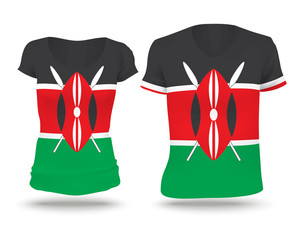 Flag shirt design of Kenya