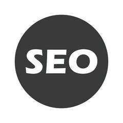 Monochrome round SEO icon