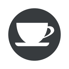 Monochrome round cup icon