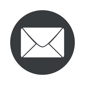 Monochrome round letter icon