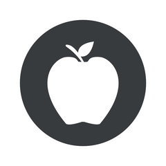 Monochrome round apple icon