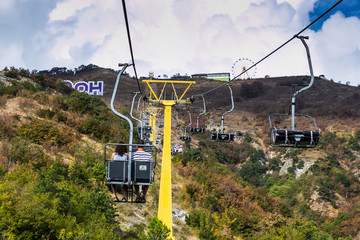 Канатная дорога в городе Геленджик