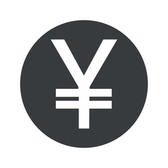 Monochrome round yen icon