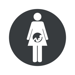 Monochrome round pregnancy icon