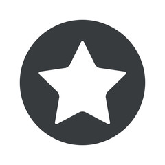 Monochrome round star icon