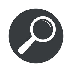 Monochrome round search icon