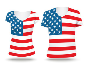 Flag shirt design of United States of America