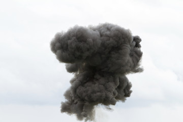Mushroom shaped black cloud