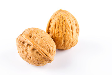 walnuts isolated on white background
