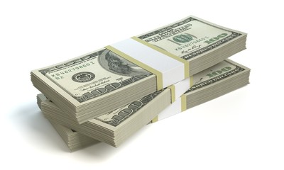 3d illustration of a stack of money - 86134205