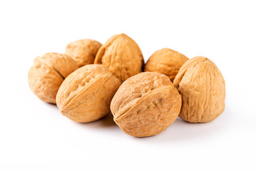walnuts isolated on white background