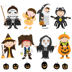 Cute Halloween Characters and Costume