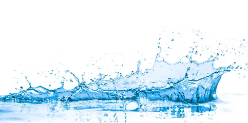 Poster Im Rahmen blaues Wasser spritzen © kubais