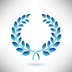 Blue Laurel Wreath