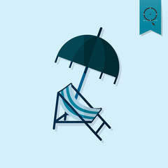 Summer and Beach Simple Flat Icon