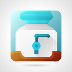 Flat stylish vector icon for water cooler