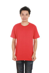 Fototapeta premium man with blank t-shirt