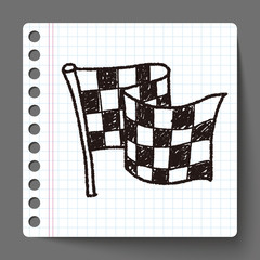 racing flag doodle
