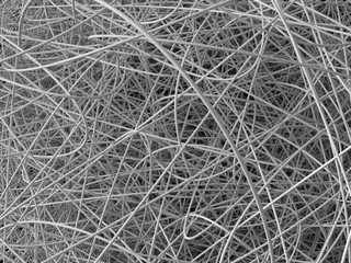 3d abstract of tangled wires