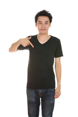 Fototapeta premium man with blank t-shirt