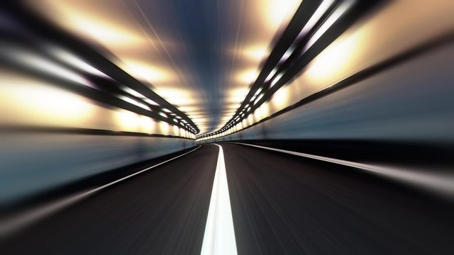 Abstract speed motion in urban highway road tunnel
