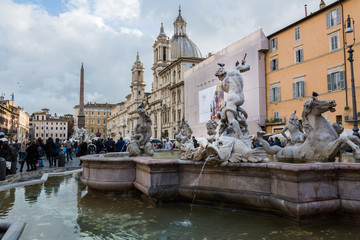 Naklejka na ściany i meble Piazza Navona in Rome