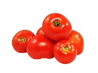 Fresh red tomatoes. Isolated.